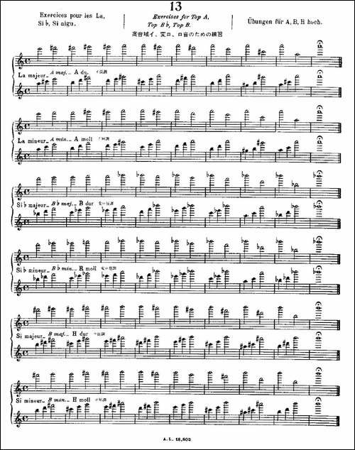 初级练习之13-Alphonse-Ludec-Debutant-Fluti-长笛五线谱|长笛谱