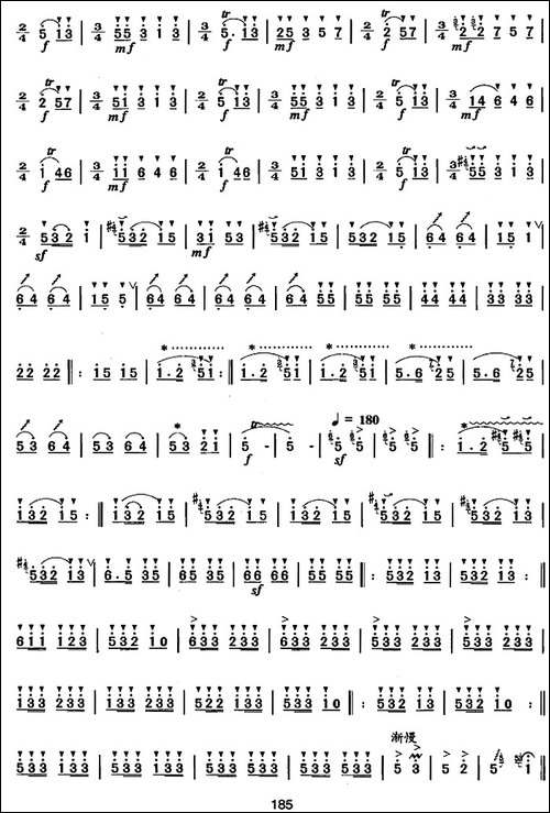 笛箫九级考级曲目：欢乐的节日-笛箫简谱|笛箫谱