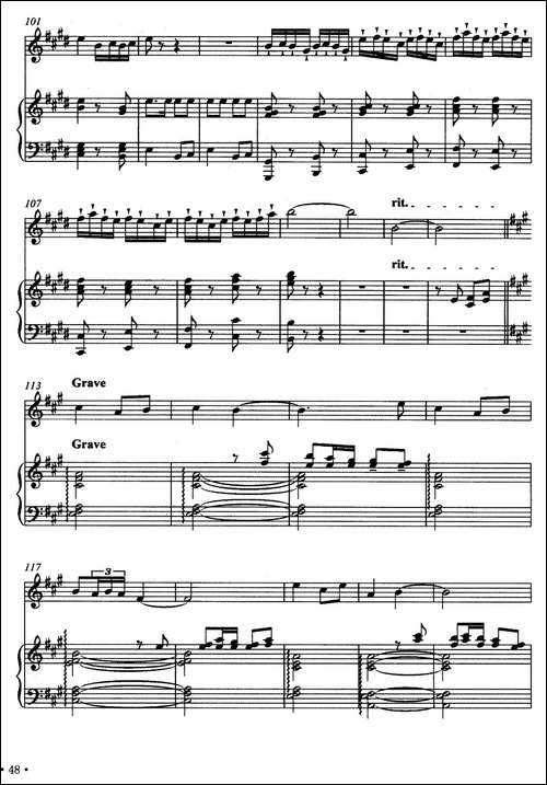 乡愁-竹笛+钢琴伴奏-笛箫简谱|笛箫谱