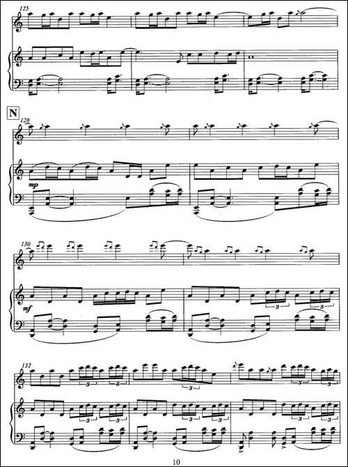 飞歌-笛子协奏曲+钢琴伴奏P1—1-笛箫间谱|笛箫谱