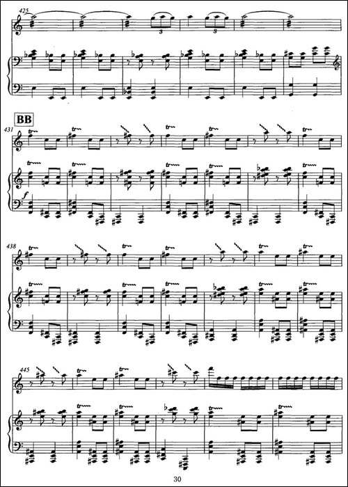 飞歌-笛子协奏曲+钢琴伴奏P21—3-笛箫间谱|笛箫谱