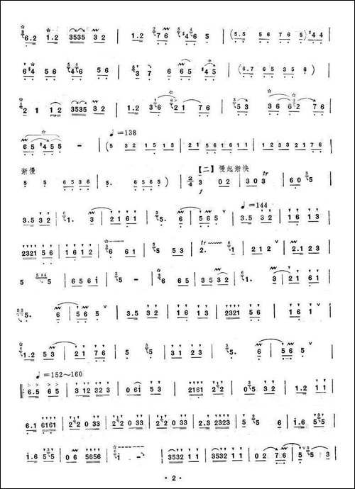 凤阳歌绞八板-笛箫间谱|笛箫谱
