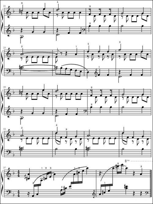 花之歌-古斯塔夫·郎作曲版-钢琴谱