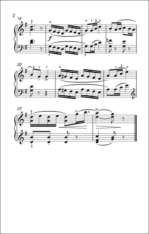 第二级 1.练习曲-中央音乐学院 钢琴-业余考级教程 1-3级-钢琴谱