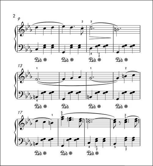 第三级 3.多情圆舞曲-中央音乐学院 钢琴-业余考级教程 1-3级-钢琴谱