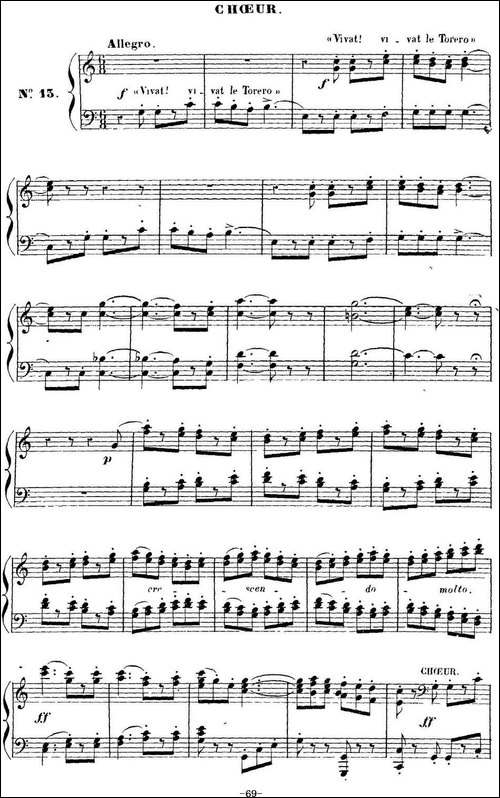 Carmen for Solo Piano-卡门全剧钢琴独奏版-No.13-钢琴谱