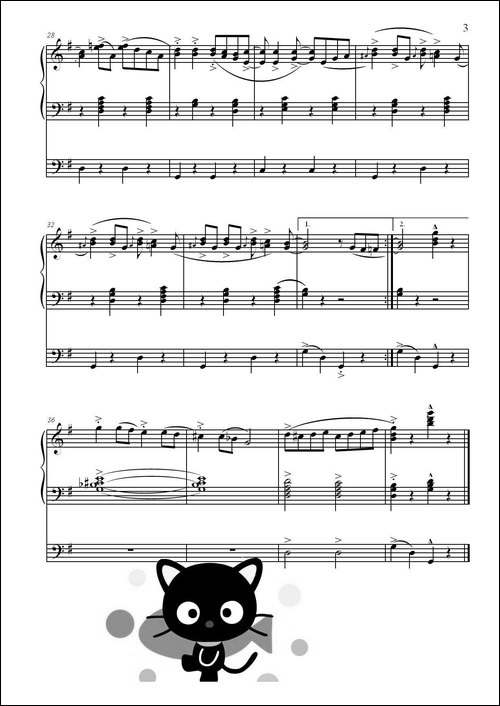 猫之步态舞-双排键电子琴曲
