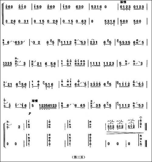 浏阳河-【上海筝会】考级四级曲目-简谱|古筝古琴谱