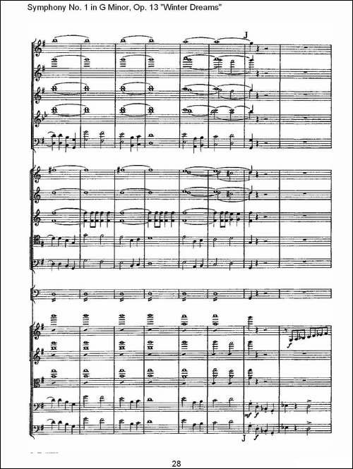 G小调第一交响曲,-Op.13-----冬天的梦幻Op.13第四乐章-一-其他谱