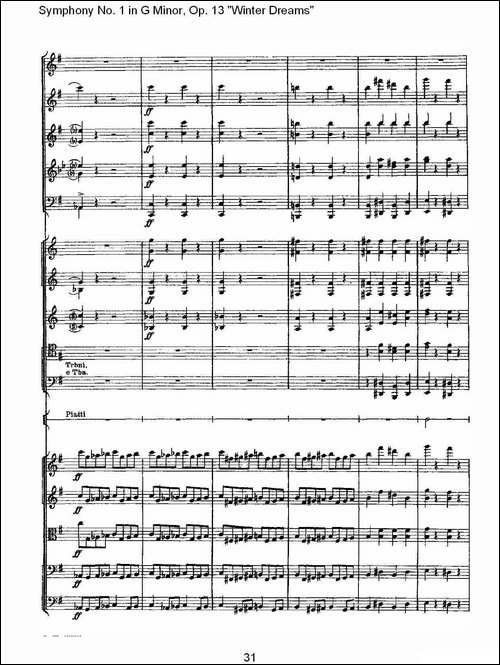 G小调第一交响曲,-Op.13-----冬天的梦幻Op.13第四乐章-二-其他谱