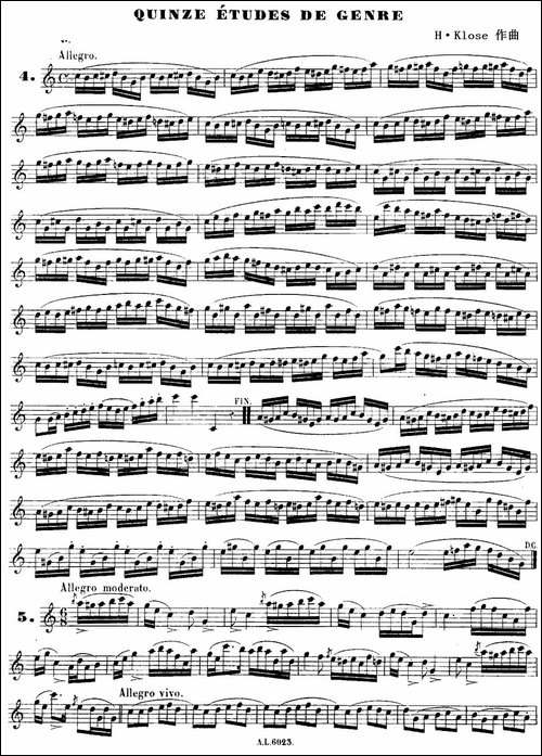 H·Klose练习曲-Quinze-etudes-de-genre—4-5-萨克斯谱