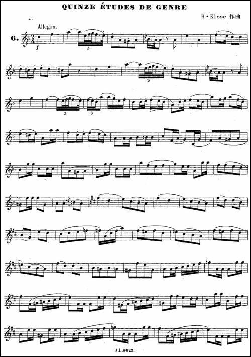 H·Klose练习曲-Quinze-etudes-de-genre—6-萨克斯谱