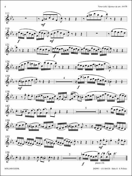 Suite-anglaise-No-2,BWV-807-法国组曲之二·前奏曲-次中音萨克斯分谱-萨克斯谱