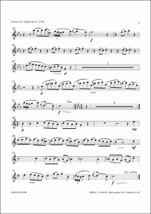 Suite-anglaise-No-2,BWV-807-法国组曲之二·布列舞曲-高音萨克斯分谱-萨克斯谱