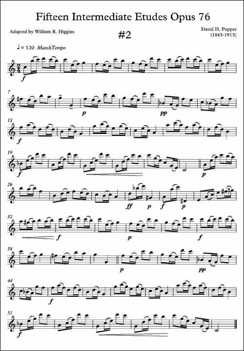 中级练习曲15首-Op76-2-萨克斯谱
