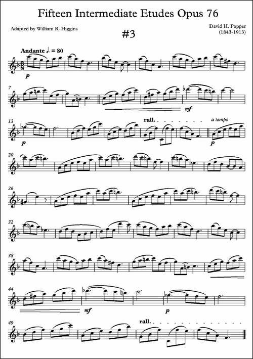 中级练习曲15首-Op76-3-萨克斯谱