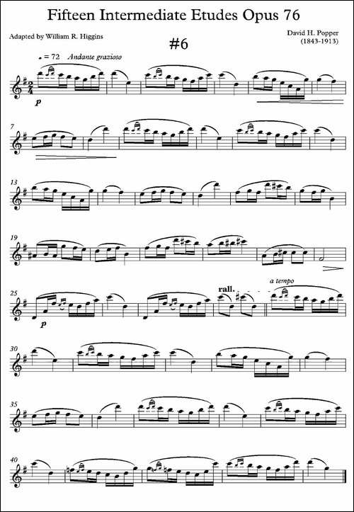 中级练习曲15首-Op76-6-萨克斯谱