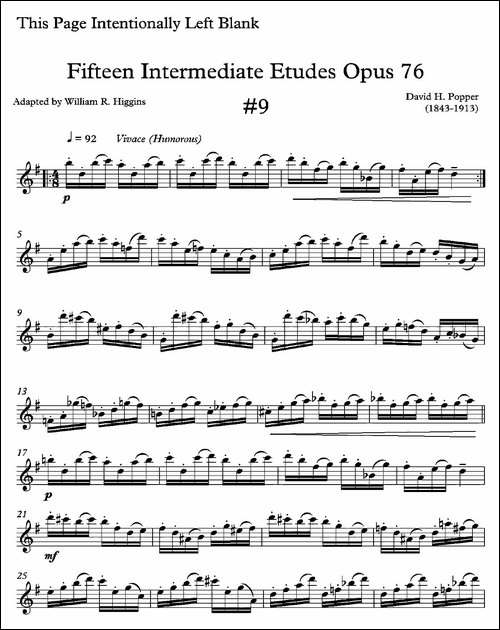中级练习曲15首-Op76-9-萨克斯谱