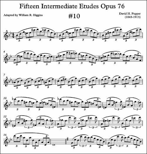 中级练习曲15首-Op76-10-萨克斯谱