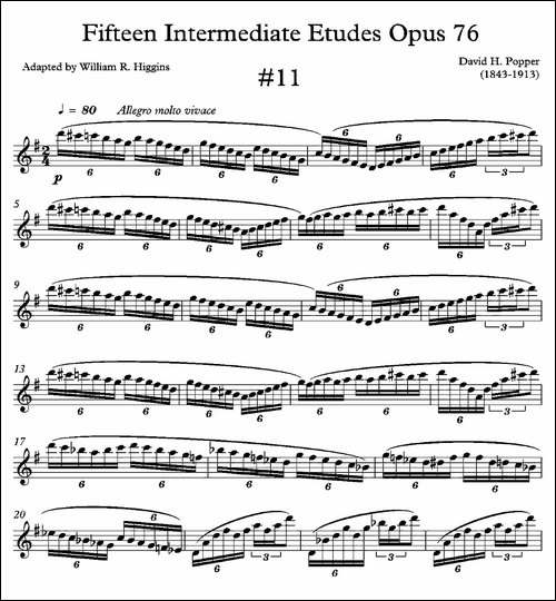 中级练习曲15首-Op76-11-萨克斯谱