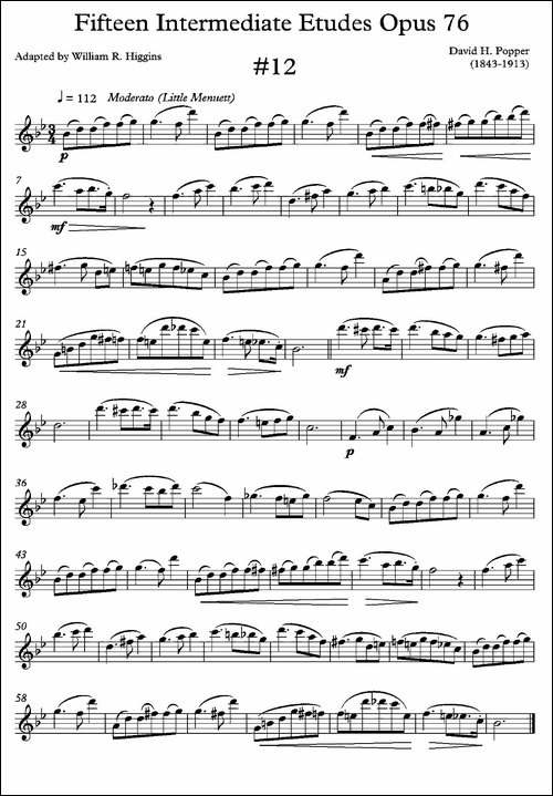 中级练习曲15首-Op76-12-萨克斯谱