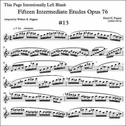 中级练习曲15首-Op76-13-萨克斯谱