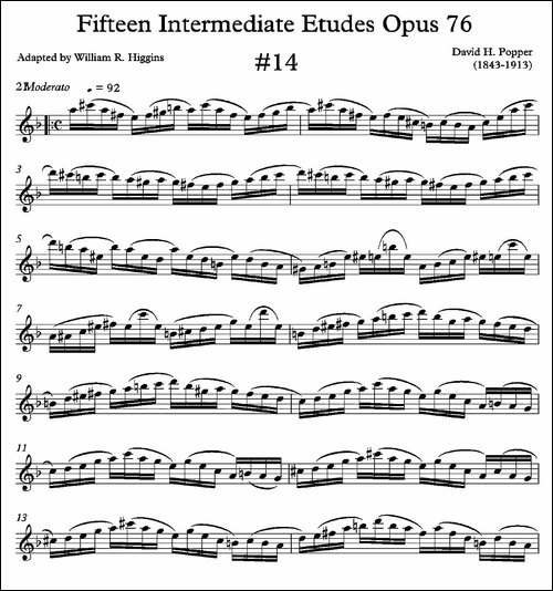 中级练习曲15首-Op76-14-萨克斯谱