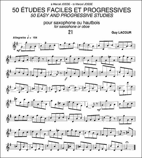 Guy-Lacour-50-首萨克斯练习曲之21-萨克斯谱
