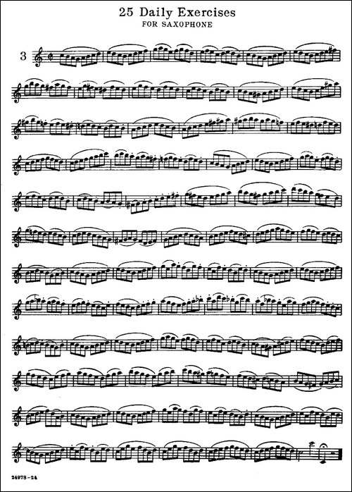 klose---25首萨克斯练习曲-3-萨克斯谱