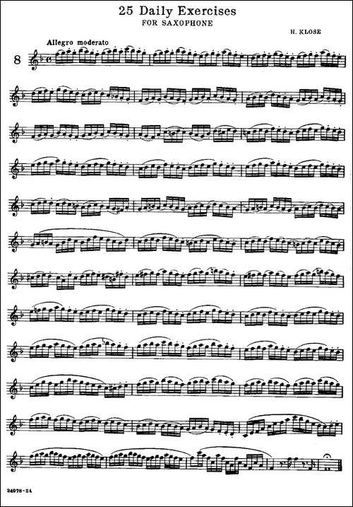 klose---25首萨克斯练习曲-8-萨克斯谱