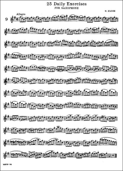 klose---25首萨克斯练习曲-9-萨克斯谱