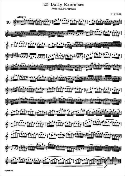 klose---25首萨克斯练习曲-10-萨克斯谱