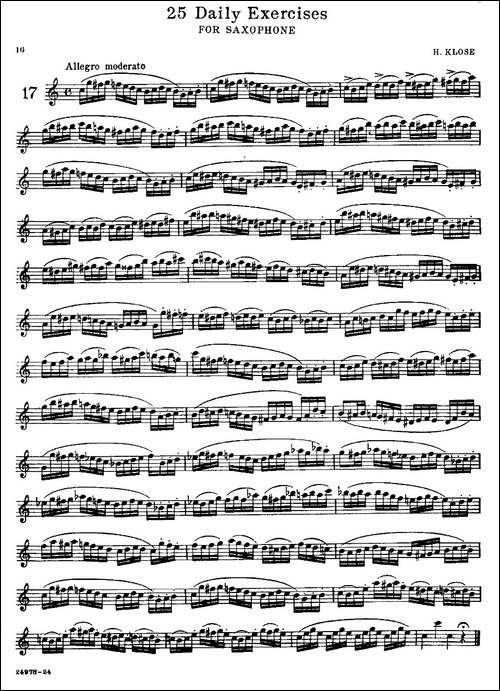 klose---25首萨克斯练习曲-17-萨克斯谱