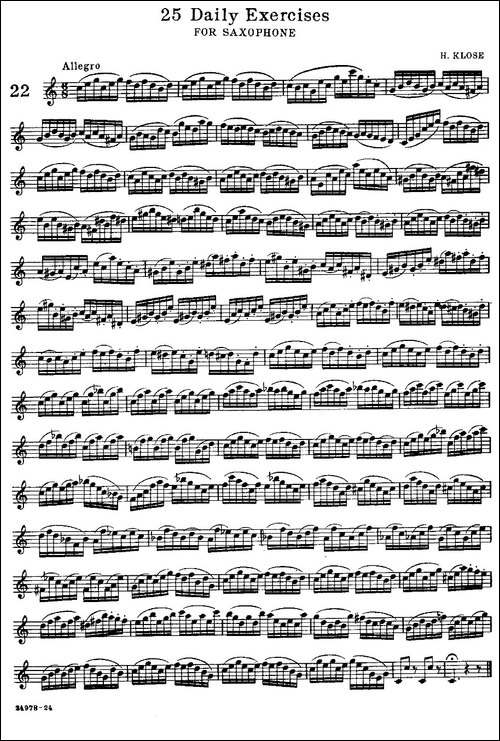 klose---25首萨克斯练习曲-22-萨克斯谱