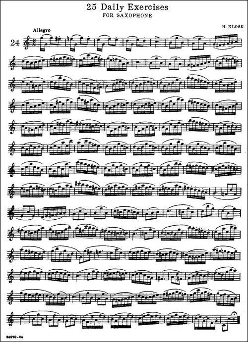 klose---25首萨克斯练习曲-24-萨克斯谱