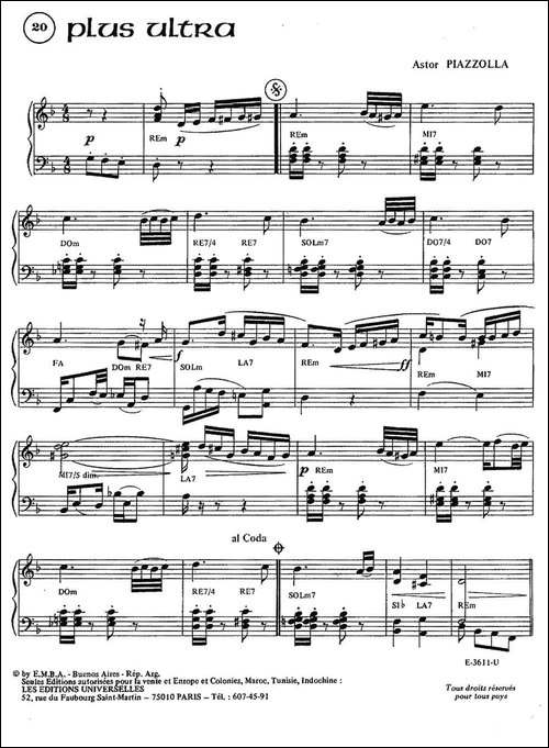 Piazzolla合集：20、Plus-Ultra-手风琴谱