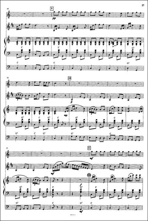 拉德斯基进行曲-手风琴小提琴单簧管三重奏-手风琴谱