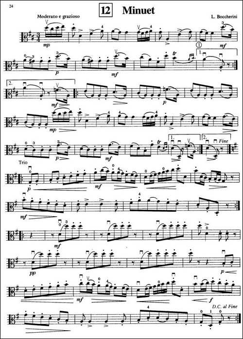Minuet-中提琴-提琴谱