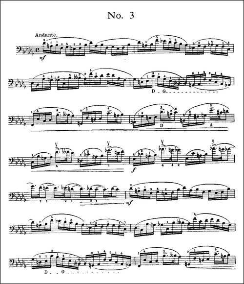 戴维波帕尔高级大提琴练习曲No3-提琴谱