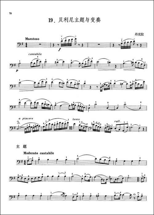 贝利尼主题与变奏--大提琴-提琴谱