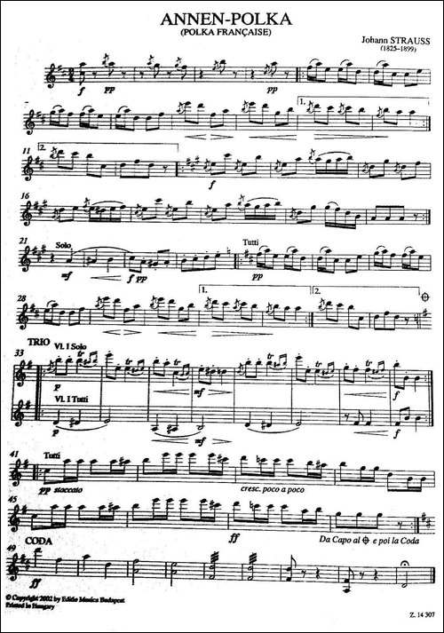 ANNEN-POLKA-提琴谱