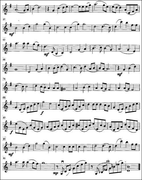 同一首歌-弦乐四重奏第二小提琴分谱-提琴谱