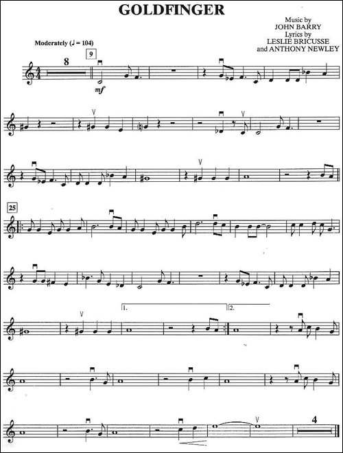 GOLDFINGE-提琴谱