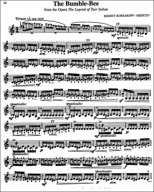 The-Bumble-Bee-提琴谱
