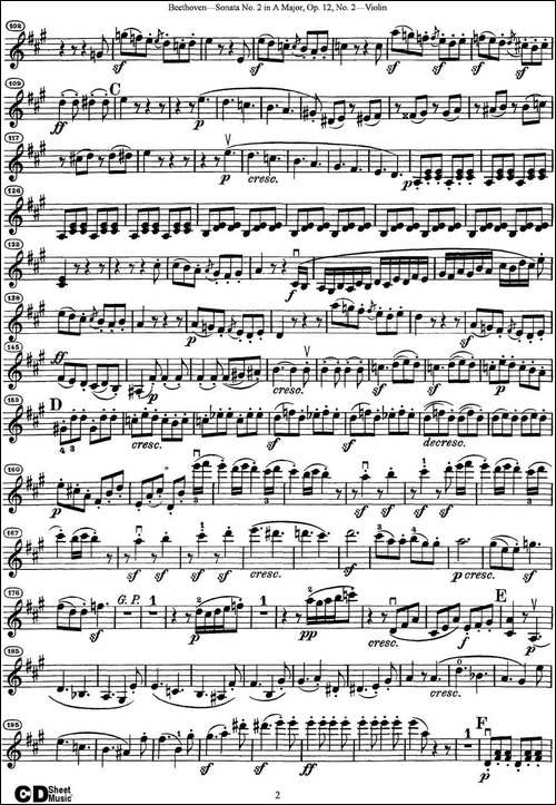 Violin-Sonata-No.2-in-A-Major-Op.12-No.2-提琴谱