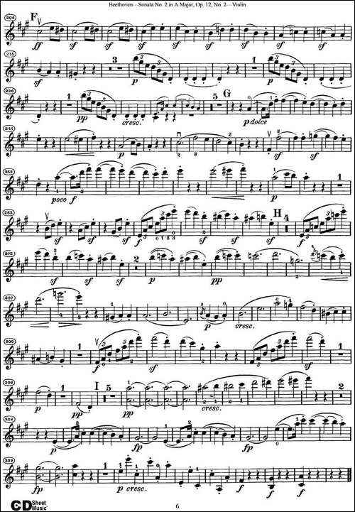 Violin-Sonata-No.2-in-A-Major-Op.12-No.2-提琴谱
