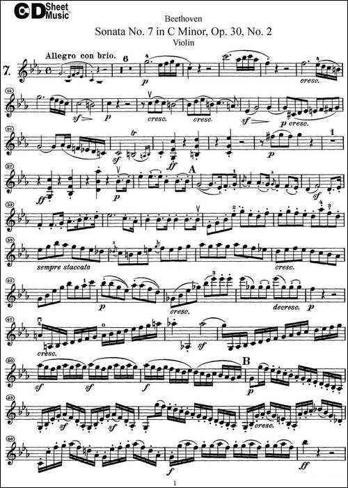 Violin-Sonata-No.7-in-C-Minor-Op.30-No.2-提琴谱