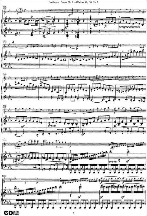 Violin-Sonata-No.7-in-C-Minor-Op.30-No.2-小提琴+钢琴伴奏-提琴谱