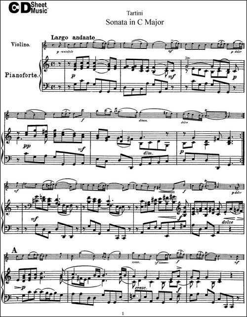 Violin-Sonata-in-C-Major-小提琴+钢琴伴奏-提琴谱