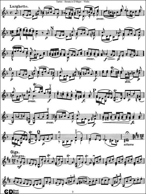 Violin-Sonata-in-D-Major-提琴谱